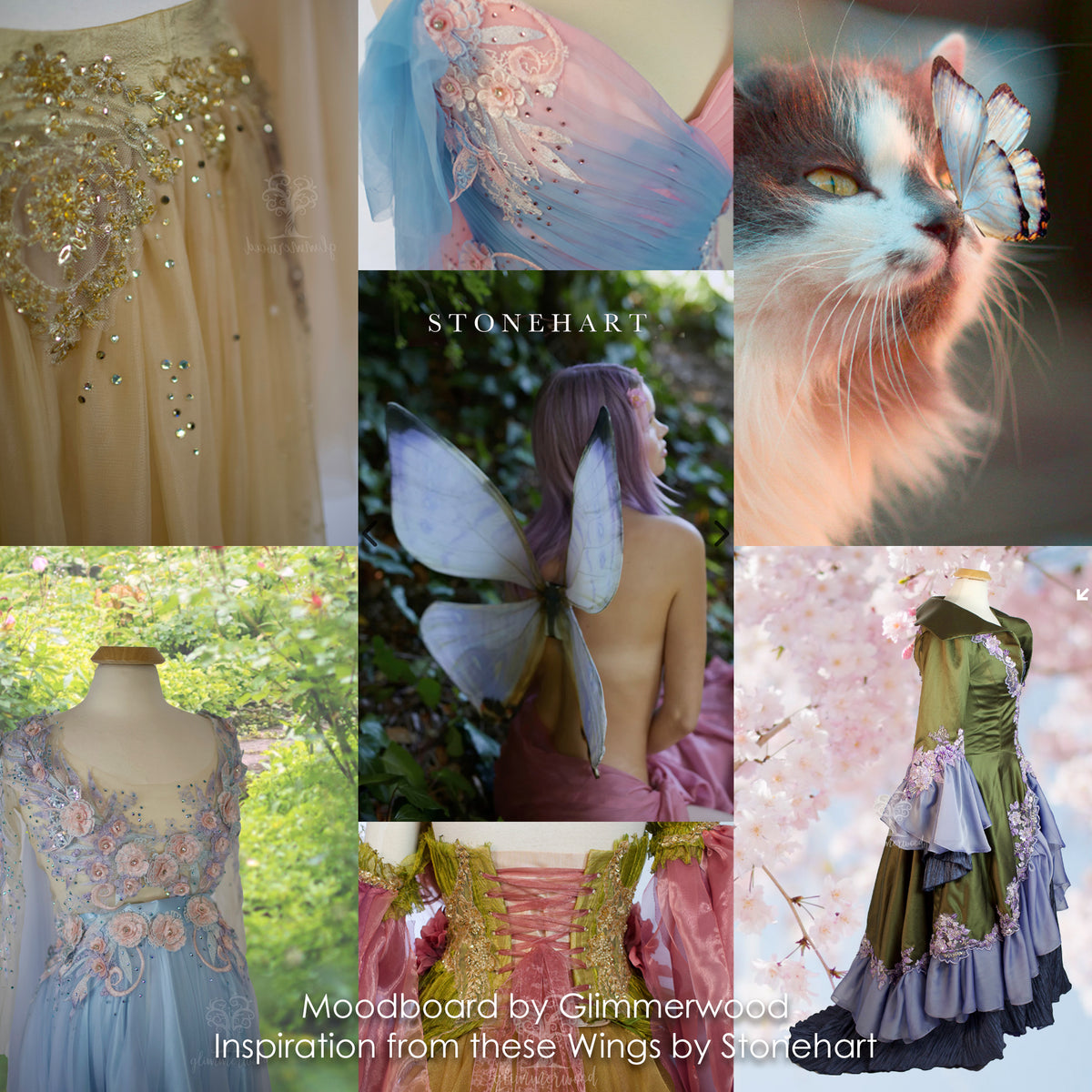 Inspired Gown featuring Stonehart Butterfly Wings