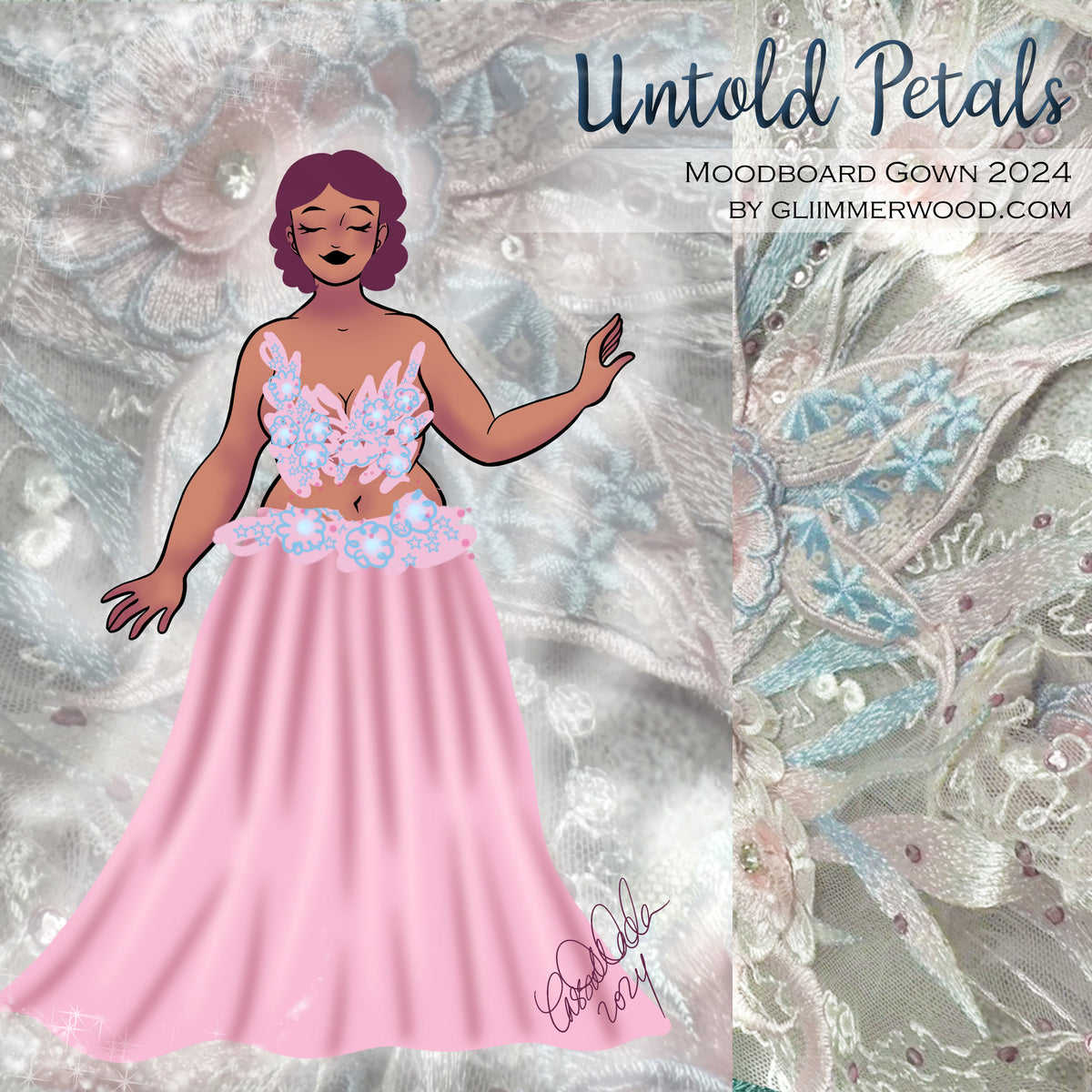 Untold Petals: Made to Measure 2024 Moodboard Gown