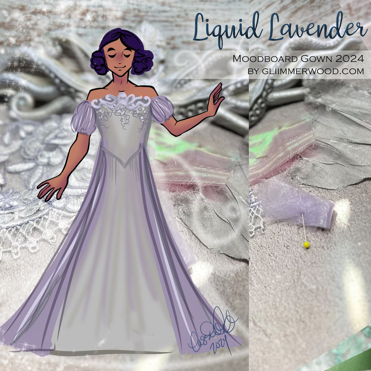 Liquid Lavender: Made to Measure 2024 Moodboard Gown