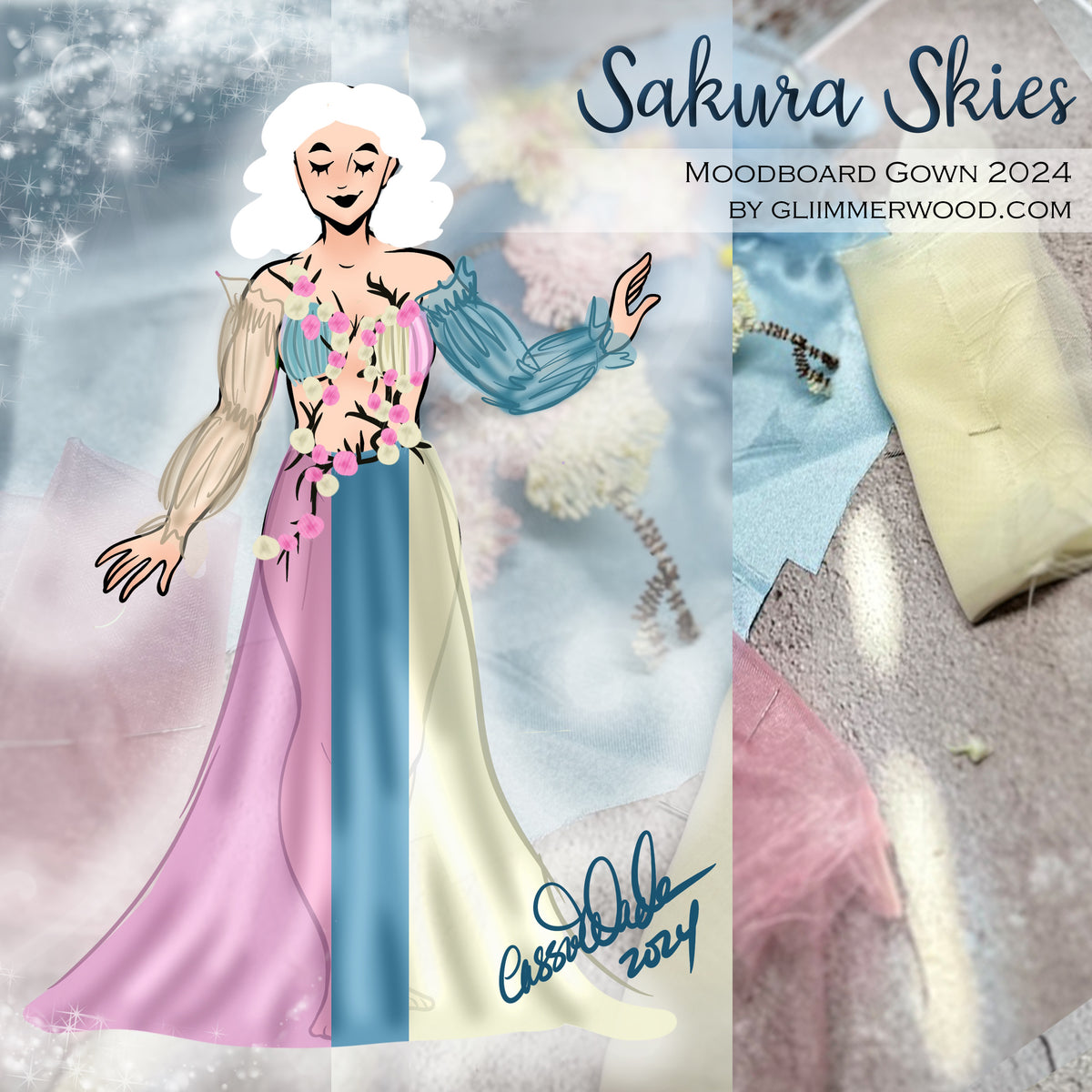 Sakura Skies: Made to Measure 2024 Moodboard Gown