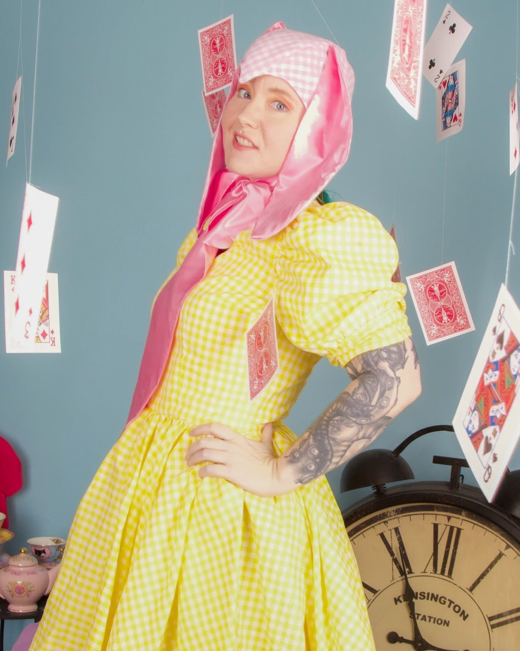 Pink Gingham Bunny Bonnet