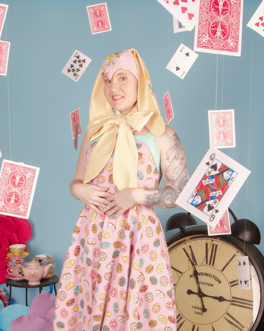 Lavender and Gold Bunny Bonnet