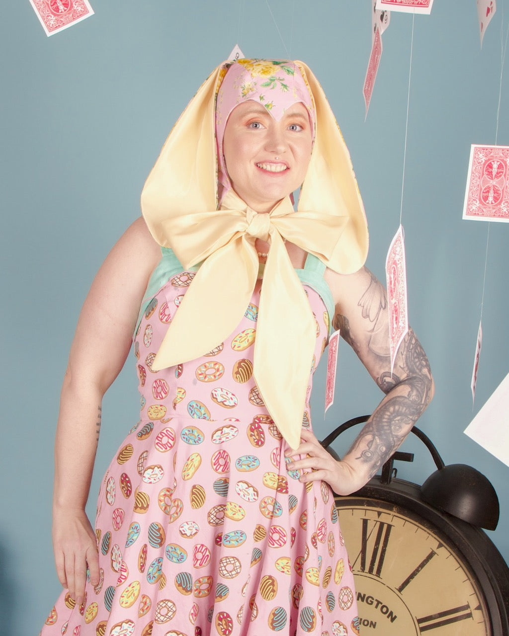 Lavender and Gold Bunny Bonnet