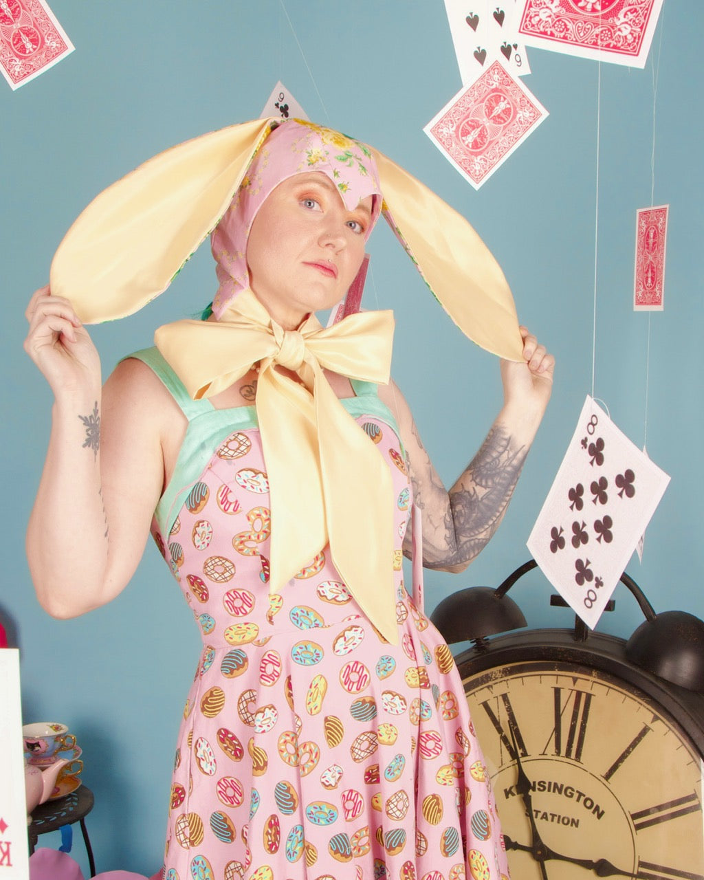 Lavender and Gold Bunny Bonnet