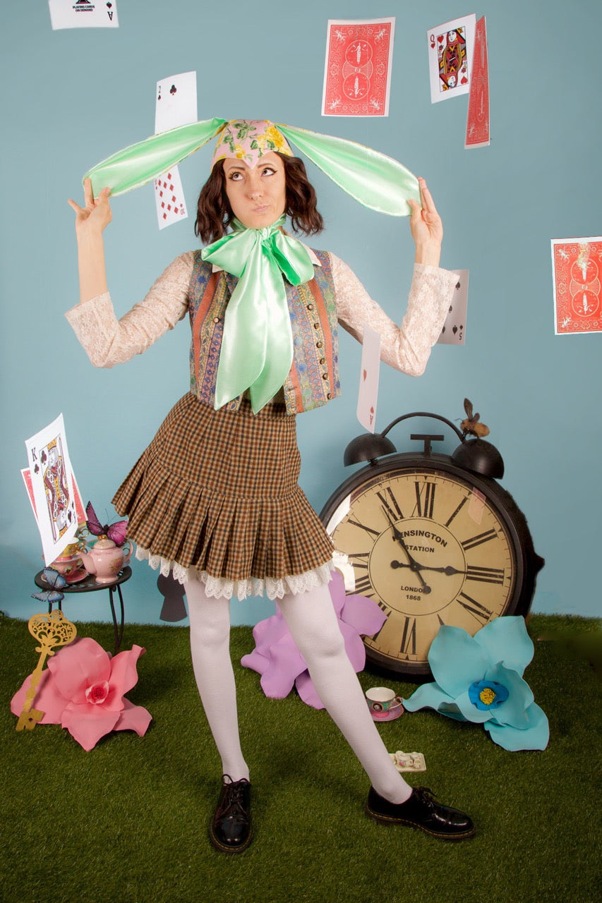 Pink & Mint Bunny Bonnet