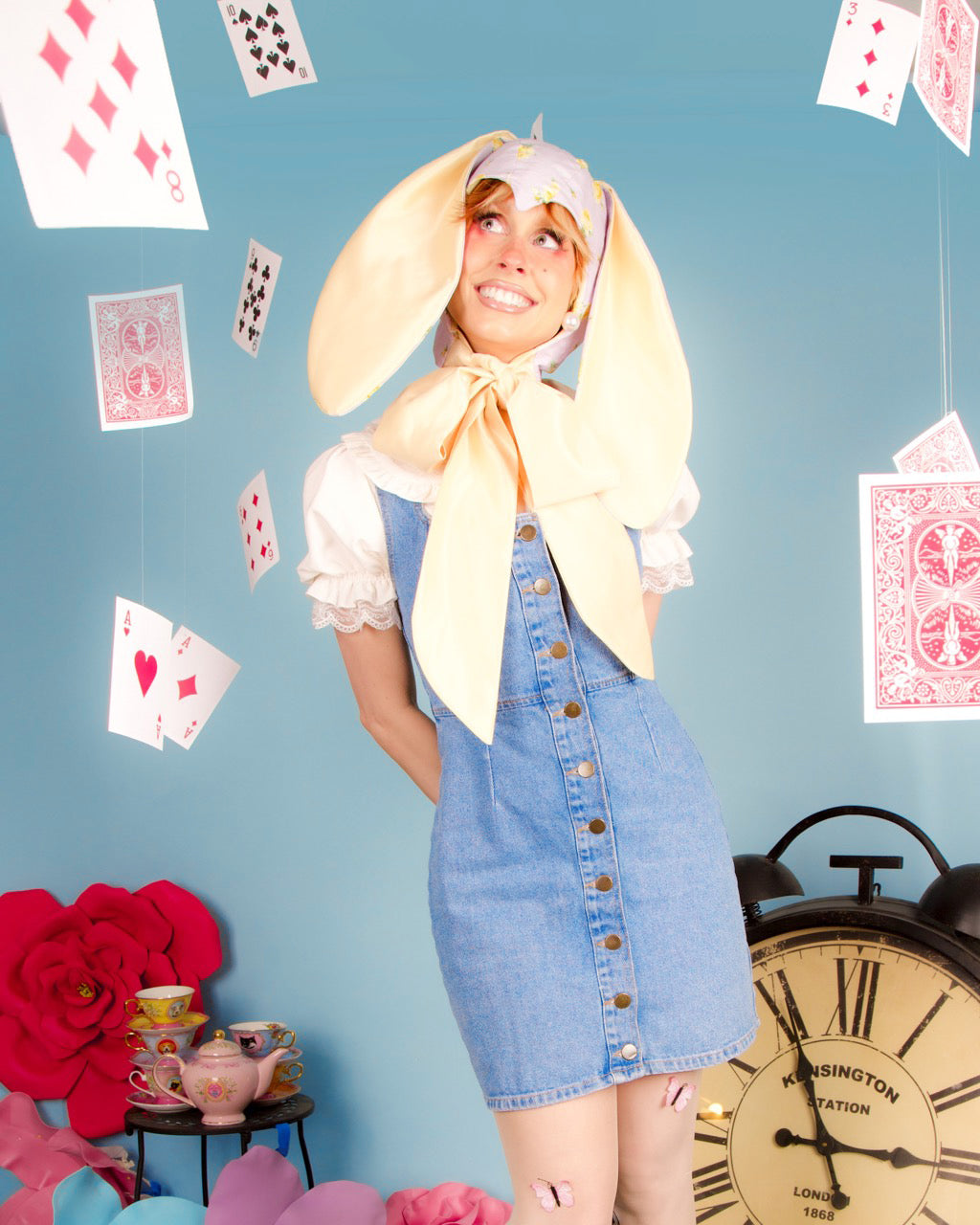 Lavender and Gold Bunny Bonnet