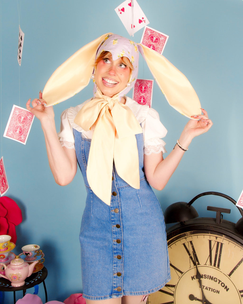 Lavender and Gold Bunny Bonnet