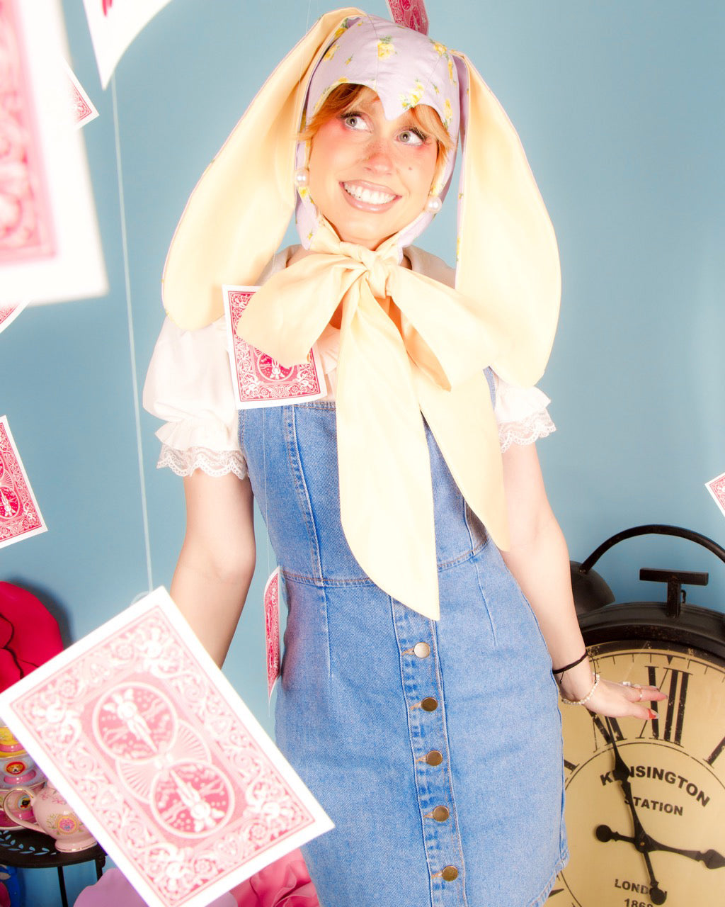 Lavender and Gold Bunny Bonnet