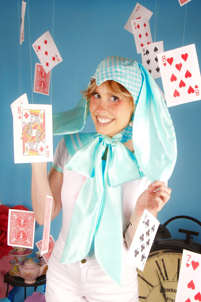 Mint Gingham Bunny Bonnet