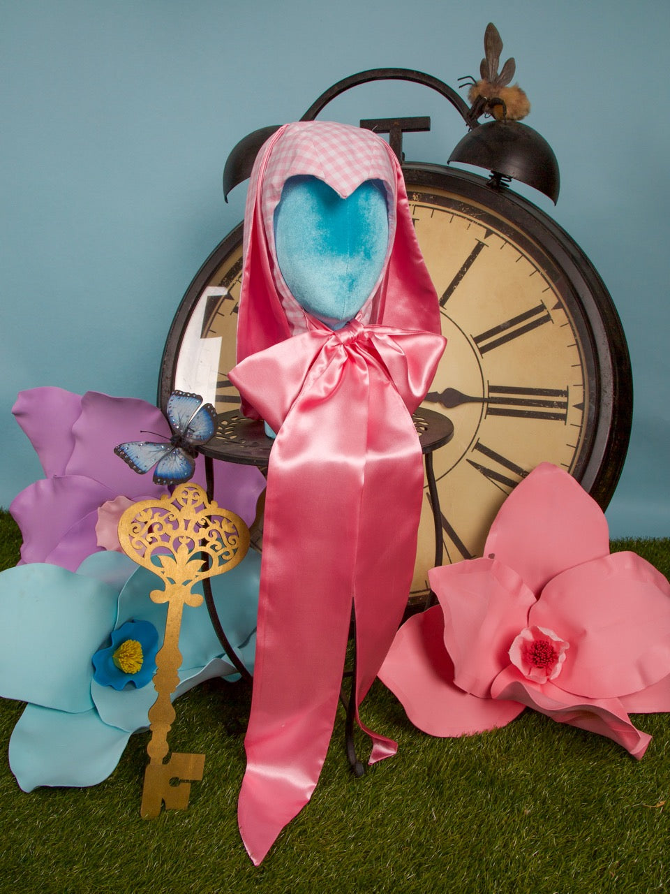 Pink Gingham Bunny Bonnet