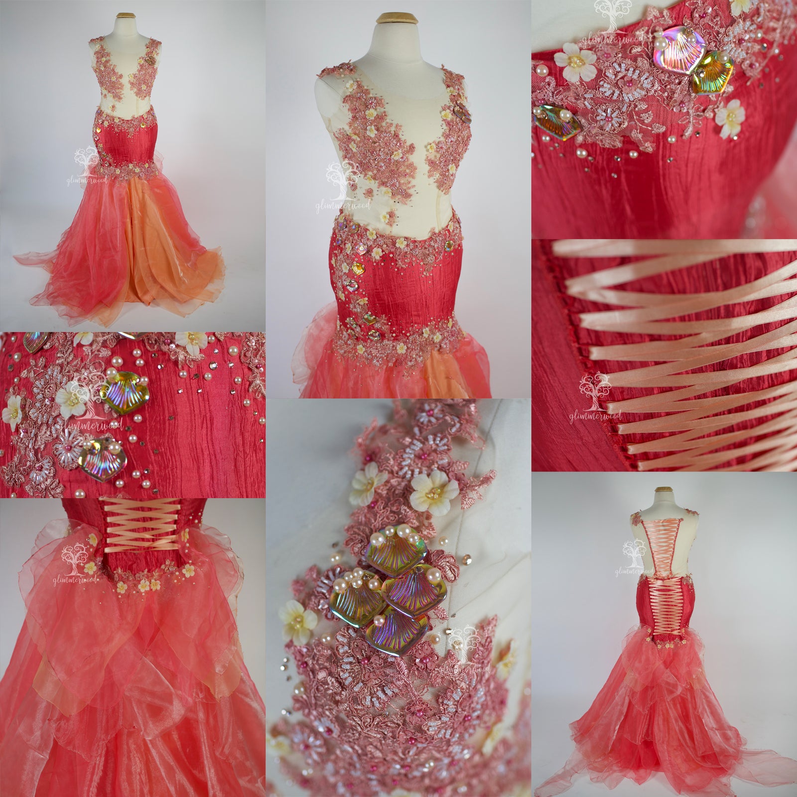 Glimmerwood Citrus Splash Mermaid Gown