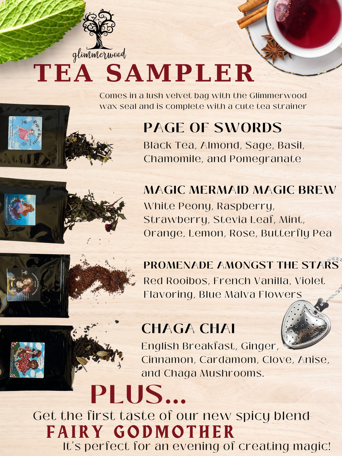 Tea Sampler with Tea Strainer