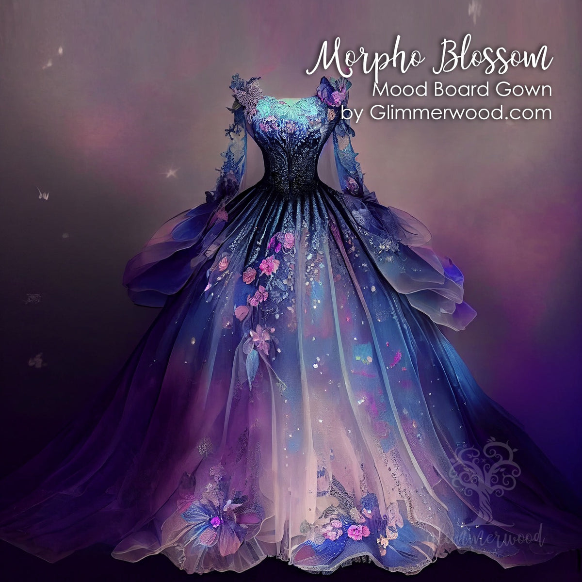 Morpho Blossom - Limited-Edition Mood Board Gown